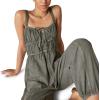 Lucky Brand Womens Women’s Tie Front Utility Jumpsuit(Raven)