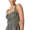Lucky Brand Womens Women’s Tie Front Utility Jumpsuit(Raven)