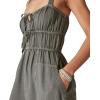 Lucky Brand Womens Women’s Tie Front Utility Jumpsuit(Raven)