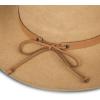 Lucky Brand Womens Wool Fedora Wide Brim Adjustable Hat with Faux Suede Tie (One Size Fits Most)(Khaki)