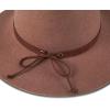 Lucky Brand Womens Wool Fedora Wide Brim Adjustable Hat with Faux Suede Tie (One Size Fits Most)(Whiskey)