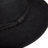 Lucky Brand Womens Wool Felt Fabric Wide Brim Ranger Boater Adjustable Hat (One Size Fits Most)(Boater – Black)