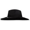 Lucky Brand Womens Wool Felt Fabric Wide Brim Ranger Boater Adjustable Hat (One Size Fits Most)(Cowboy W/ Turquosie Band – Black)