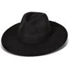 Lucky Brand Womens Wool Felt Fabric Wide Brim Ranger Boater Adjustable Hat (One Size Fits Most)(Ranger – Black)