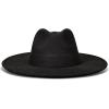 Lucky Brand Womens Wool Felt Fabric Wide Brim Ranger Boater Adjustable Hat (One Size Fits Most)(Ranger – Black)