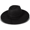 Lucky Brand Womens Wool Felt Fabric Wide Brim Ranger Boater Adjustable Hat (One Size Fits Most)(Ranger – Black)