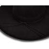 Lucky Brand Womens Wool Felt Fabric Wide Brim Ranger Boater Adjustable Hat (One Size Fits Most)(Ranger – Black)