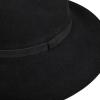 Lucky Brand Womens Wool Felt Fabric Wide Brim Ranger Boater Adjustable Hat (One Size Fits Most)(Ranger W/ Band – Black)