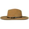 Lucky Brand Womens Wool Felt Fabric Wide Brim Ranger Boater Adjustable Hat (One Size Fits Most)(Ranger W/ Buckle – Whiskey)