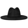 Lucky Brand Womens Wool Felt Fabric Wide Brim Ranger Boater Adjustable Hat (One Size Fits Most)(Ranger W/ Clip – Black)