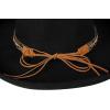 Lucky Brand Womens Wool Felt Fabric Wide Brim Ranger Boater Adjustable Hat (One Size Fits Most)(Rhinestone Tie – Black)