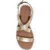 Lucky Brand Women’s Zelek Flat Sandal(Gold Platino)