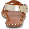 Lucky Brand Women’s Zelek Flat Sandal(Gold Platino)