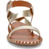 Lucky Brand Women’s Zelek Flat Sandal(Gold Platino)