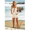 Lucky Brand womens Malaga Bandeau Romper, Crochet Trim, Casual, Beach Cover Ups for Women(Natural)