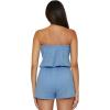 Lucky Brand womens Malaga Bandeau Romper, Crochet Trim, Casual, Beach Cover Ups for Women(Wisteria)