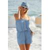 Lucky Brand womens Malaga Bandeau Romper, Crochet Trim, Casual, Beach Cover Ups for Women(Wisteria)