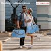 Lucky Travel Duffel Bags 65L, Gym Bag, Travel Bag & Large Duffle Bag for Men, Foldable Overnight Weekender Bags for Women & Men with Adjustable Shoulder Strap, Camo(Light Blue)