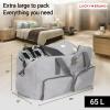 Lucky Travel Duffel Bags 65L, Gym Bag, Travel Bag & Large Duffle Bag for Men, Foldable Overnight Weekender Bags for Women & Men with Adjustable Shoulder Strap, Camo(Light Gray)
