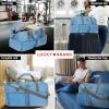 Lucky Travel Duffel Bags 65L, Gym Bag, Travel Bag & Large Duffle Bag for Men, Foldable Overnight Weekender Bags for Women & Men with Adjustable Shoulder Strap, Camo(Light Blue)