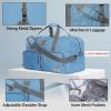 Lucky Travel Duffel Bags 65L, Gym Bag, Travel Bag & Large Duffle Bag for Men, Foldable Overnight Weekender Bags for Women & Men with Adjustable Shoulder Strap, Camo(Light Blue)