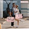 Lucky Travel Duffel Bags 65L, Gym Bag, Travel Bag & Large Duffle Bag for Men, Foldable Overnight Weekender Bags for Women & Men with Adjustable Shoulder Strap, Camo(Bridal Rose)