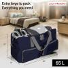Lucky Travel Duffel Bags 65L, Gym Bag, Travel Bag & Large Duffle Bag for Men, Foldable Overnight Weekender Bags for Women & Men with Adjustable Shoulder Strap, Camo(Navy)