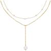 Lucky Brand 2 Layer Fresh Water Pearl Pendant Necklace