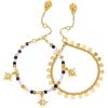 Lucky Brand 2 Pieces Stars and Round Discs Dangle Bracelet