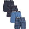 Lucky Brand Boxers for Men – 4 Pack Knitted Mens Underwear with Functional Fly – Classic Mens Boxers (S-XXL)(Indigo/Mood)