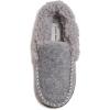 Lucky Brand Boy’s Faux Wool A-line House Shoes for Kids, Memory Foam Slippers(Grey/Grey)