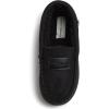 Lucky Brand Boy’s Micro Suede Fuzzy Lined Moccasin Slippers for Kids(Black)