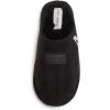 Lucky Brand Boy’s Micro-Suede Scuff Slippers, Kids House Shoes with Plush Lining(Black)