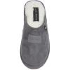 Lucky Brand Boy’s Micro-Suede Scuff Slippers, Kids House Shoes with Plush Lining(Grey)