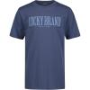 Lucky Brand Boys’ Short Sleeve Graphic Crew Neck T-Shirt, Soft, Comfortable, Relaxed Fit(Dark Denim Puff)