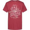 Lucky Brand Boys’ Short Sleeve Graphic Crew Neck T-Shirt, Soft, Comfortable, Relaxed Fit(Favorite Punch Heather)