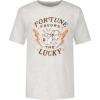 Lucky Brand Boys’ Short Sleeve Graphic Crew Neck T-Shirt, Soft, Comfortable, Relaxed Fit(Fortune Oatmeal)