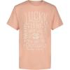 Lucky Brand Boys’ Short Sleeve Graphic Crew Neck T-Shirt, Soft, Comfortable, Relaxed Fit(Fortune Peach Bloom Heather)