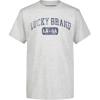 Lucky Brand Boys’ Short Sleeve Graphic Crew Neck T-Shirt, Soft, Comfortable, Relaxed Fit(Jock Oat Heather)