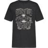 Lucky Brand Boys’ Short Sleeve Graphic Crew Neck T-Shirt, Soft, Comfortable, Relaxed Fit(Record Label Dark Grey)