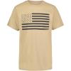 Lucky Brand Boys’ Short Sleeve Graphic Crew Neck T-Shirt, Soft, Comfortable, Relaxed Fit(Us Flag Pale Khaki)