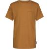 Lucky Brand Boys Short Sleeve Slub Pocket Crew Neck T-Shirt, Soft, Comfortable, Relaxed Fit(Burnt Sugar Heather)