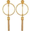 Lucky Brand Chic Hoop And Drop Chain Earrings
