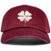 Lucky Brand Classic Cotton Hat | Adjustable | Dad Hat | Baseball Cap | Golf | Fishing | Low Profile | 5 Panel Design(Clover – Brick)