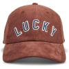 Lucky Brand Classic Cotton Hat | Adjustable | Dad Hat | Baseball Cap | Golf | Fishing | Low Profile | 5 Panel Design(Corduroy – Cognac)