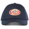 Lucky Brand Classic Cotton Hat | Adjustable | Dad Hat | Baseball Cap | Golf | Fishing | Low Profile | 5 Panel Design(Embroidered Patch – Navy)