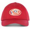 Lucky Brand Classic Cotton Hat | Adjustable | Dad Hat | Baseball Cap | Golf | Fishing | Low Profile | 5 Panel Design(Embroidered Patch – Red)