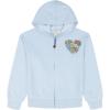 Lucky Brand Girls’ Long Sleeve Fleece Full Zip Hoodie with Ribbed Cuffs & Waist(Succulent Heart)