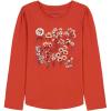 Lucky Brand Girls’ Long Sleeve Graphic T-Shirt, Tagless Cotton Tee with Fun Designs(Bossa Nova Botanical)