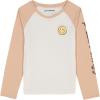 Lucky Brand Girls’ Long Sleeve Graphic T-Shirt, Tagless Cotton Tee with Fun Designs(Cameo Rose Positivity)